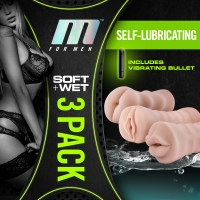 Masturbador masculino paquete con 3 autolubricado