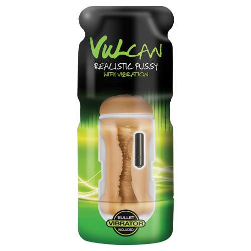 Masturbador CyberSkin Vulcan Realistic Vibrating Pussy-Mocha