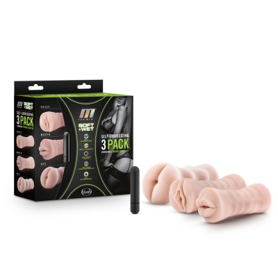 Masturbador masculino paquete con 3 autolubricado
